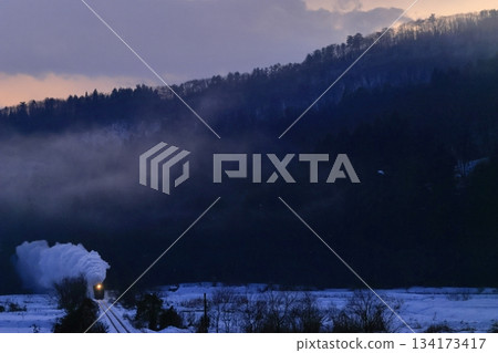 Banetsu West Line SL擁有雪景 134173417