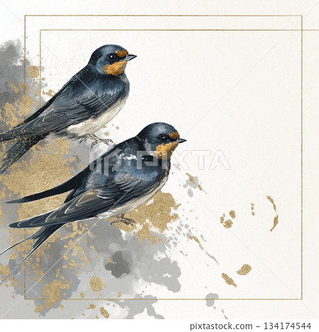 A Japanese scene woven with gorgeous flowers and birds nestled together, the delicate watercolor touches stand out, perfect for a Japanese-style image. A Japanese scene woven with gorgeous flowers and birds nestled together, the delicate watercolor touches stand out, perfect for a Japanese-style image. 134174544