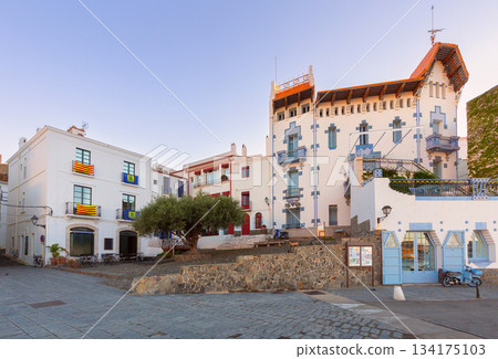 Casa Serinyana facade in Cadaques, Cadaques, Spain Casa Serinyana facade in Cadaques, Cadaques, Spain 134175103