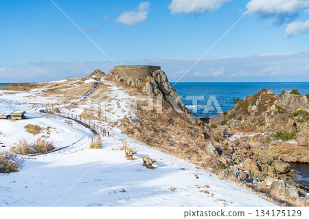 "Aomori Prefecture" Snowy scenery at Ashigezaki Observatory and Tanesashi Coast "Aomori Prefecture" Snowy scenery at Ashigezaki Observatory and Tanesashi Coast 134175129