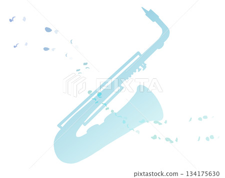 Simple saxophone illustration 134175630
