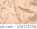 Macro texture capturing the uneven wrinkles of kraft paper 134175758