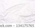 Wrinkled white paper texture 134175765