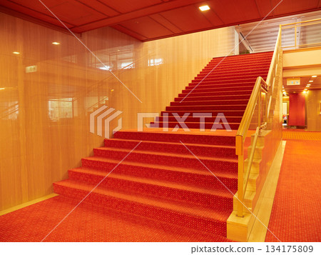 Stairs in the luxurious hotel lobby Stairs in the luxurious hotel lobby 134175809