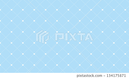 Light blue heart pattern background [16:9 material series] 134175871
