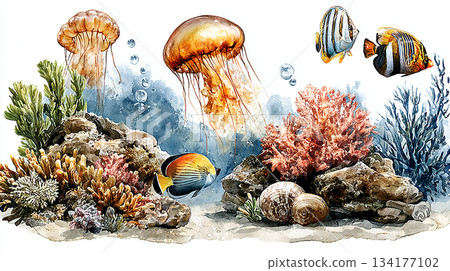 wild fish on a white background 134177102