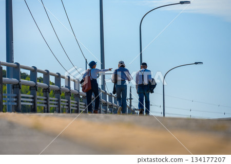 People strolling around the harbor People strolling around the harbor 134177207