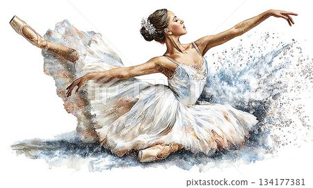 beautiful girl with flowers in hair 134177381