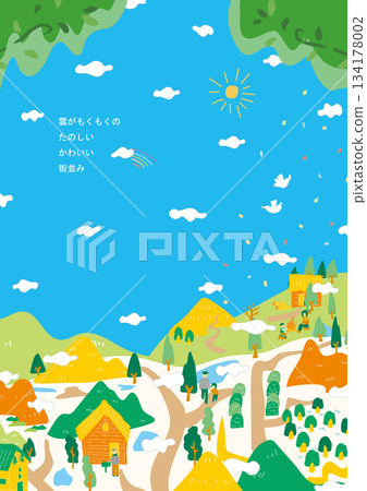 Winter comes to the mountain town_Tate 134178002