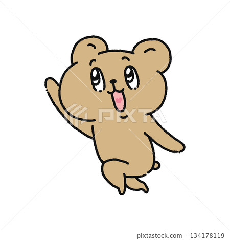 A bear skipping happily 134178119