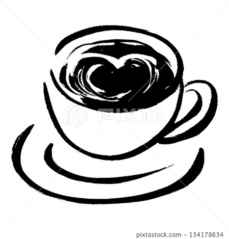 手繪卡布奇諾咖啡插圖,筆觸流暢。 手繪卡布奇諾咖啡插圖,筆觸流暢。 134178634