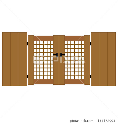 簡易木門的插圖素材 簡易木門的插圖素材 134178993
