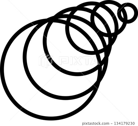 Circle waves with lines created using blend tool 134179230