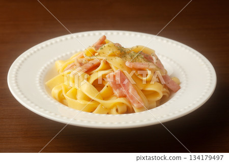 Fettuccine Carbonara Fettuccine Carbonara 134179497