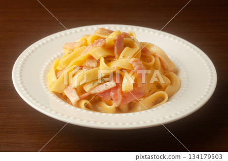 Fettuccine Carbonara Fettuccine Carbonara 134179503