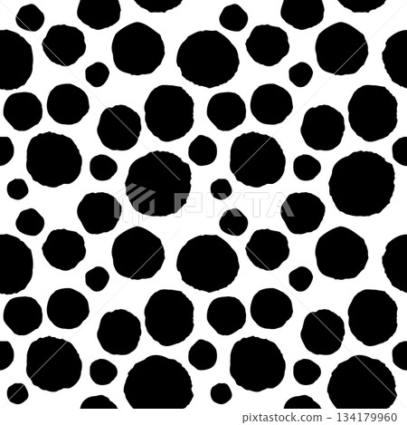 Irregular circles seamless pattern 134179960