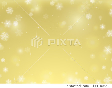 閃耀的雪花飄落背景 金色 閃耀的雪花飄落背景 金色 134180849