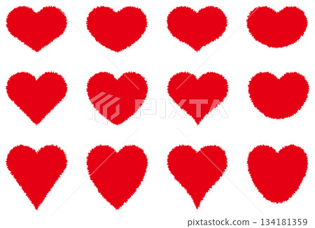 Vector illustration set of heart mark icons of various shapes Vector illustration set of heart mark icons of various shapes 134181359