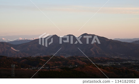 View from Ikaho Onsen, Mt. Onoko and the Tanigawa mountain range, early morning View from Ikaho Onsen, Mt. Onoko and the Tanigawa mountain range, early morning 134182002