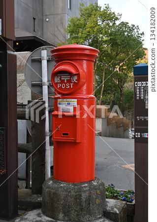 Red mailbox at Ikaho Onsen Red mailbox at Ikaho Onsen 134182009