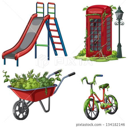 Overgrown Urban Playground After Humanity Overgrown Urban Playground After Humanity 134182146