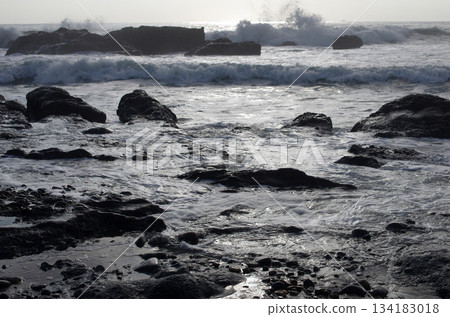 The beauty and mystery of the seaside and the waves. The ebb and flow of the waves, the patterns of the water that seem to echo the breathing of the earth. 134183018