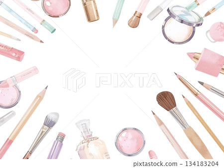 很多化妝品 134183204