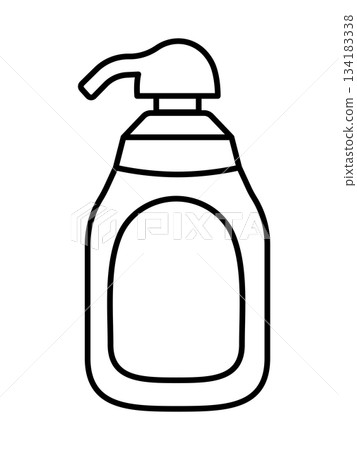 簡單的瓶子容器插圖 134183338