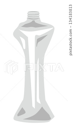 Illustration of a crushed empty plastic bottle Illustration of a crushed empty plastic bottle 134183813