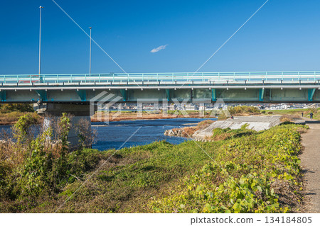 西大橋，一座橫跨桂川的公路橋，位於京都市 134184805