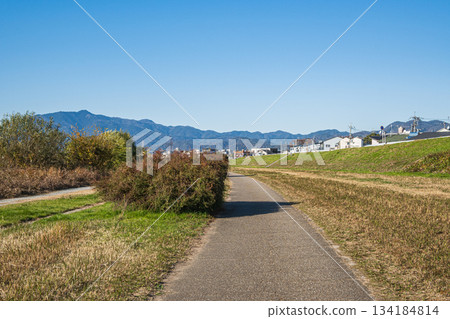 京都桂川河畔風光 134184814