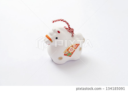 New Year's material. Zodiac sign of the horse. Year of the horse. White background 134185091