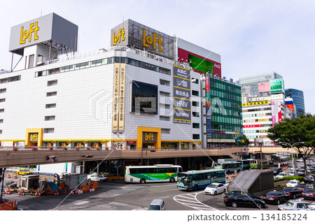 JR仙台站 - 從車站前的人行天橋拍攝。仙台市，宮城縣，中央區青葉區 134185224