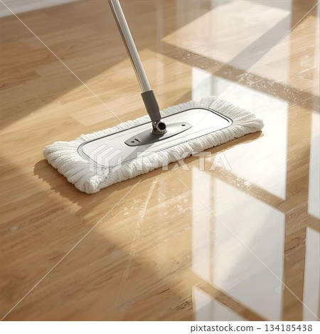 清潔：地板和拖把 134185438