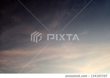 Beautiful skyscape during dusk with sun light. 134185597