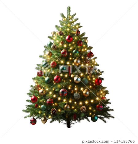 Small Christmas tree and ornament image 134185766