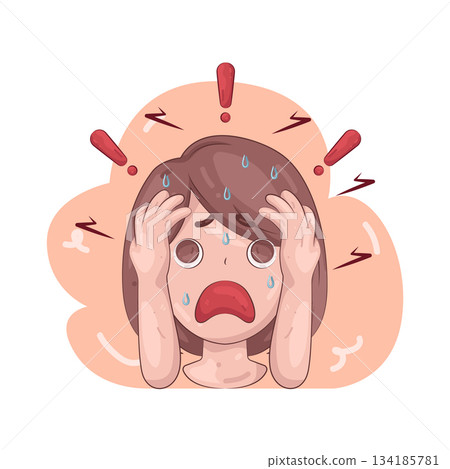 Illustration of stress  134185781