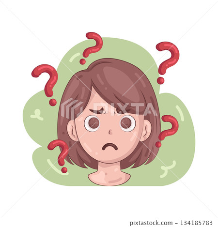 Illustration of confused Illustration of confused 134185783