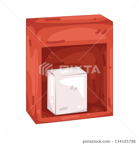 Illustration of emergency box Illustration of emergency box 134185786