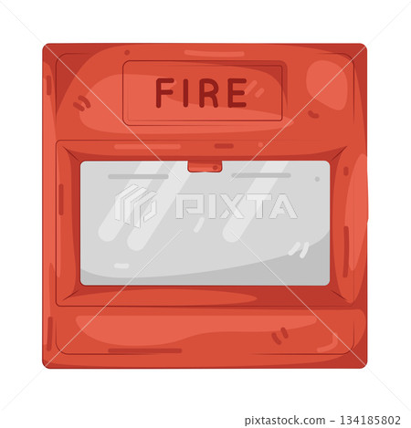 Illustration of fire alarm Illustration of fire alarm 134185802