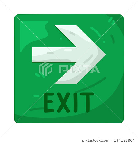 Illustration of exit sign  134185804