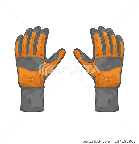 Illustration of safety gloves Illustration of safety gloves 134185805