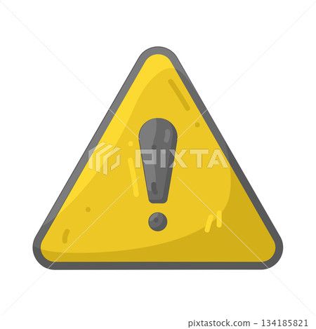 Illustration of warning sign Illustration of warning sign 134185821