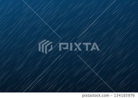 Textured wallpaper with a falling rain effect on a transparent blue background. 134185976