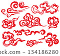 Chinese clouds - hand-drawn illustration 134186280