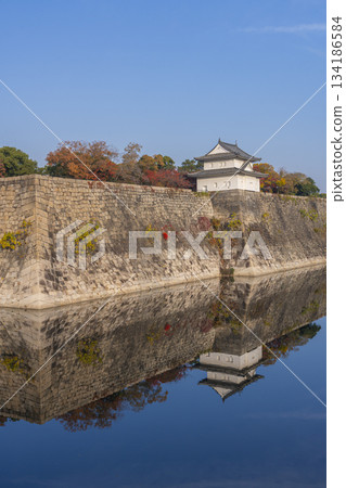 Osaka Castle First Tower South Outer Moat Autumn foliage season 134186584