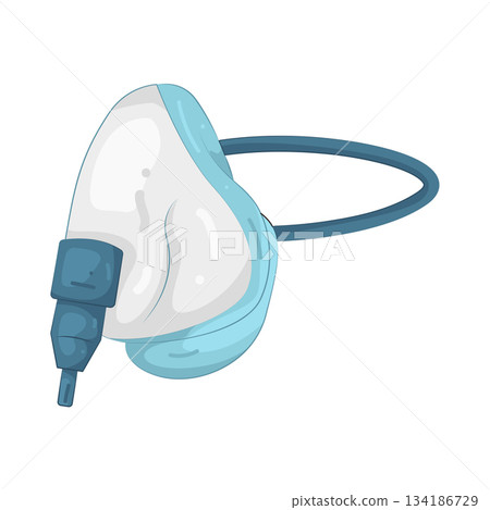 Illustration of oxygen mask Illustration of oxygen mask 134186729