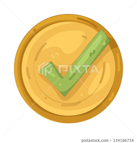 Illustration of approved badge Illustration of approved badge 134186734