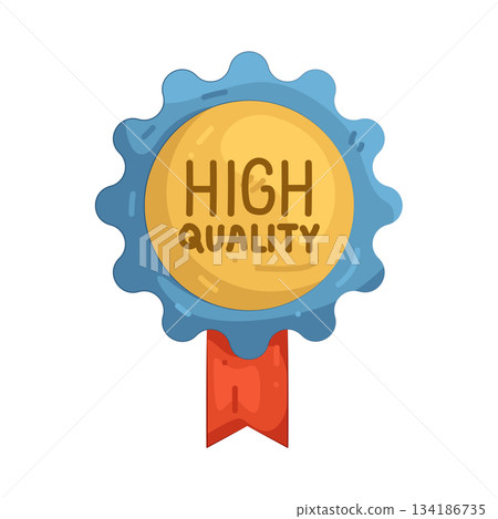 Illustration of high quality badge  134186735