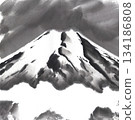 富士山：白雪皚皚的山坡 134186808